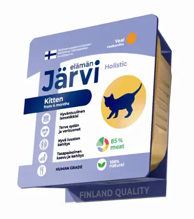 Купить jarvi  паштет мясной для котят с телятиной (ламистер)
