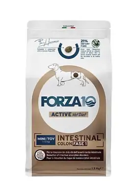 Forza10 Active VetDiet INTESTINAL COLON FASE 1 mini/toy сухой диетический корм для взрослых собак мелких пород, для лечения колитов и недостаточности поджелудочной железы, с рыбой