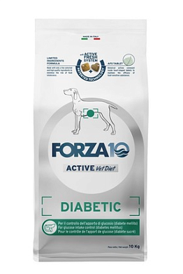 Forza10 Active VetDiet DIABETIC all size сухой диетический корм для взрослых собак всех пород, при сахарном диабете, с рыбой