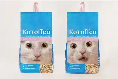 Котоффей наполнитель для кошек древесный