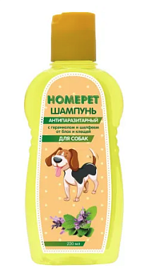 HOMEPET шампунь антипаразитарный для собак с гераниолом и шалфеем