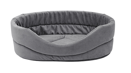 Купить zooexpress лежанка «city» для кошек и собак мебельная ткань, серый