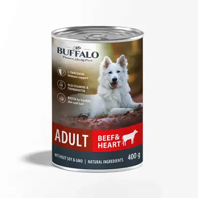 Mr.Buffalo  консервы для собак с говядиной и сердцем