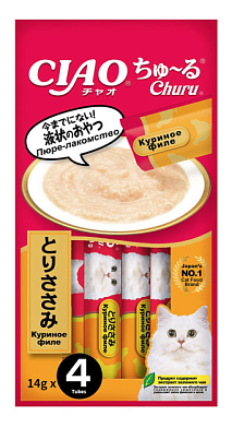 INABA Ciao Churu Лакомство для кошек Пюре Куриное филе