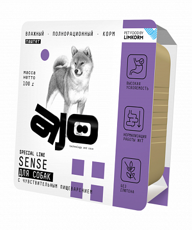 Купить ajo dog sense влажный корм для собак с чувствительным пищеварением (ламистер)