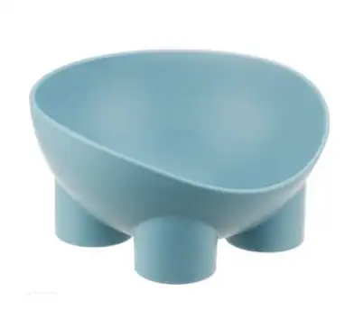 HOMEPET Frost Touch Слоник миска пластиковая для собак и кошек на ножках, серо-голубая