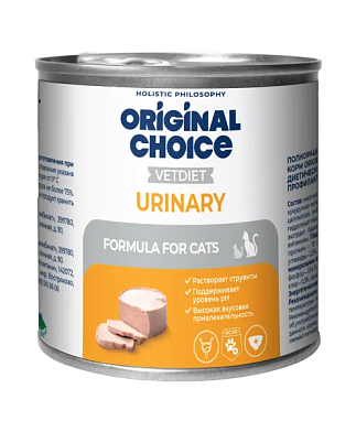 Original Choice Vetdiet Urinary консервы для взрослых кошек, профилактика МКБ