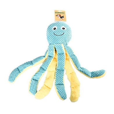 Homepet SEASIDE игрушка для собак осьминожек с пищалкой плюш