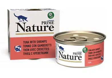 Prime Nature Консервы для кошек в желе, тунец с креветками