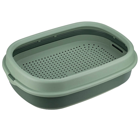 Купить Лоток для кошек ЛЯ-МУРР с сеткой и низким бортом нефритовый