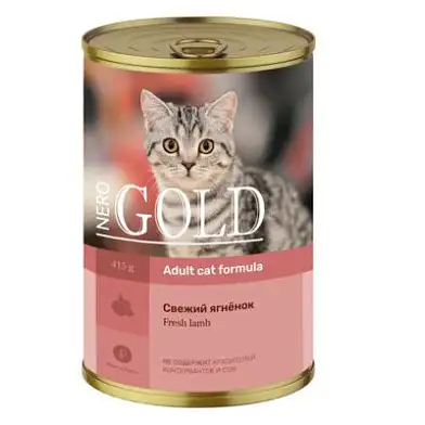 Nero Gold консервы для кошек свежий ягненок (lamb)