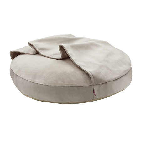 Купить zooexpress «city» лежанка-карман круглая для кошек и собак, бежевый