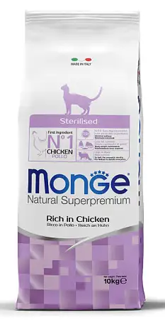 Купить monge cat daily line sterilised Сухой корм для стерилизованных кошек, из курицы