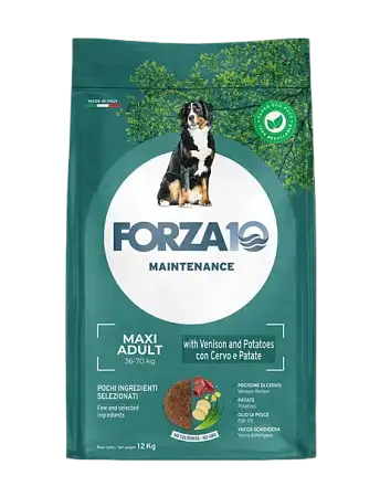 Купить forza10 maintenance maxi adult сухой корм для взрослых собак крупных пород с олениной и картофелем