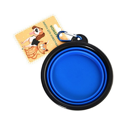 Купить homepet миска для кошек и собак складная, синяя
