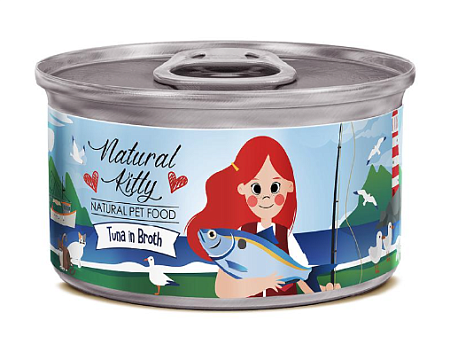 Купить pettric natural kitty консервы для взрослых кошек тунец в бульоне