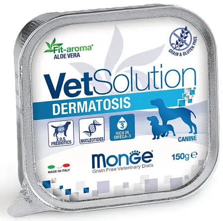 Купить monge vetsolution dog dermatosis диетический корм для взрослых собак всех пород при заболеваниях кожи (ламистер)
