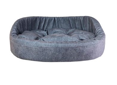 HOMEPET Микровелюр Leather диванчик для кошек и собак, пыльно-голубой