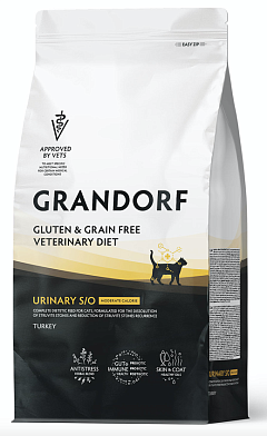 Grandorf Veterinary Diet Cat Urinary S/O Moderate Calorie полнорационный диетический сухой корм для кошек склонных к набору веса, при мочекаменной болезни