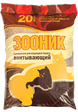 Зооник наполнитель для кошек впитывающий