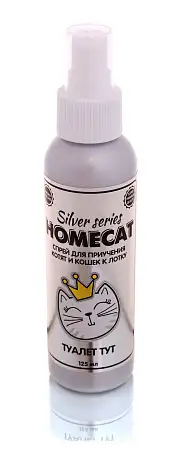 Купить homecat silver series Туалет ТУТ спрей для приучения котят и кошек к лотку