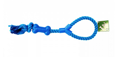 №1 игрушка для собак Грейфер с петлей и узлами, синий