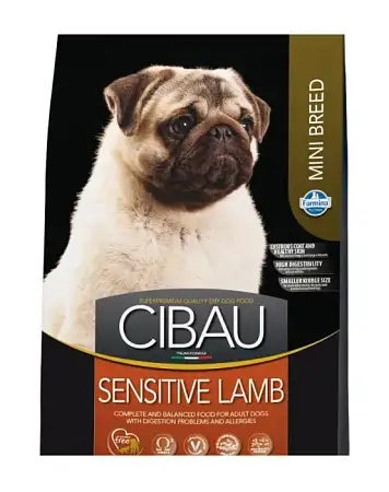 Купить farmina cibau sensitive lamb mini сухой корм для взрослых собак мелких пород с чувствительным пищеварением с ягненком