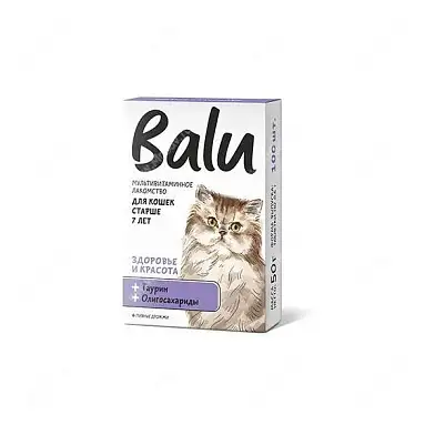 BALU Мультивитаминное лакомство для кошек старше 7 лет Здоровье и красота
