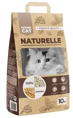 HOMECAT NATURELLE TOFU Original комкующийся растительный наполнитель для кошек