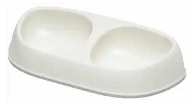 Moderna Sensibowl миска двойная пластиковая для собак и кошек, мягкий белый
