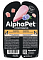 AlphaPet Superpremium влажный корм для котят, беременных и кормящих кошек мясные кусочки в соусе Индейка, в ламистерах