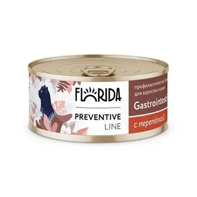 Florida Preventive Line консервы Gastrointestinal для кошек "Поддержание здоровья пищеварительной системы" с перепёлкой