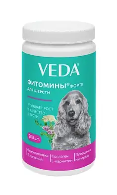 Веда ФИТОМИНЫ ФОРТЕ мультивитаминный комплекс для собак для шерсти