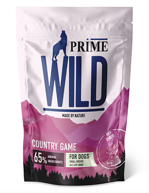 Prime Wild GF Country Game сухой корм для щенков и собак мелких пород с уткой и олениной