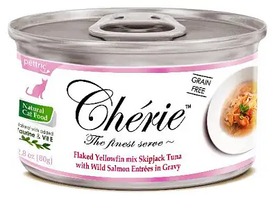 PETTRIC Cherie Сигнатюр консервы для кошек тунец и лососем в подливе