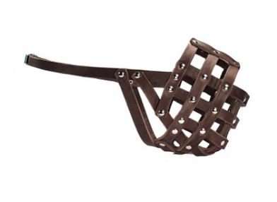Yami-Yami амуниция намордник кожаный для собак, коричневый