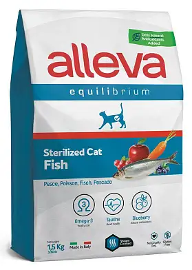 Alleva Equilibrium Cat сухой корм для кастрированных котов и стерилизованных кошек с рыбой
