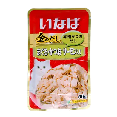 Inaba Киннодаси влажный корм для кошек микс тунцов и семга в желе (пауч)