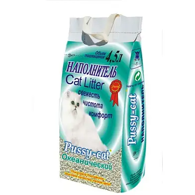 Pussy-Cat наполнитель для кошек впитывающий океанический (ароматизированный)