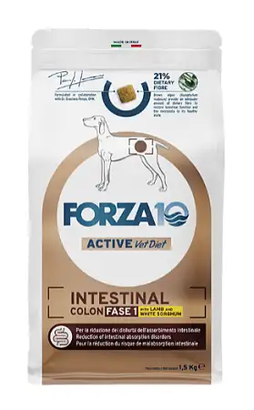 Купить forza10 active vetdiet intestinal colon fase 1 all size сухой диетический корм для взрослых собак всех пород, для лечения колитов и недостаточности поджелудочной железы, с рыбой