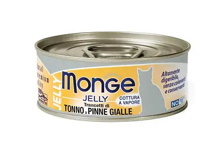Купить monge jelly консервы для взрослых кошек с желтоперым тунцом