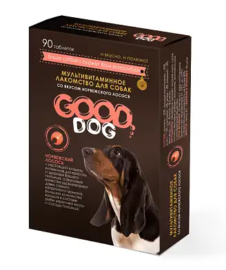 GOOD DOG Мультивитаминное лакомство для собак со вкусом норвежского лосося