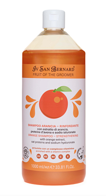 Iv San Bernard Fruit of the Groomer Orange шампунь для слабой выпадающей шерсти с протеинами овса для собак и кошек