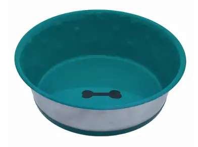 Tappi Хади миска металлическая нескользящая для собак и кошек, зеленая
