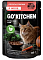 GO'KITCHEN Sterilised HAIR&SKIN CARE ADULT Беззерновой влажный корм для стерилизованных кошек: с лососем и овощами в желе, полнорационный (пауч)