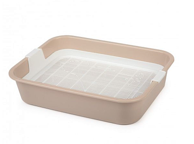 Альта Мурка Лоток для кошек с сеткой бежевый