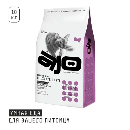 Купить ajo special line delicate taste Сухой корм для привередливых кошек и котят с индейкой