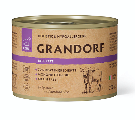 Купить grandorf Консервы для собак Паштет из говядины