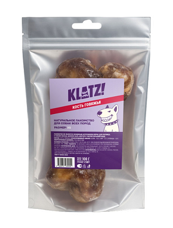Купить klatz! лакомство для взрослых собак всех пород "Кость говяжья" xs