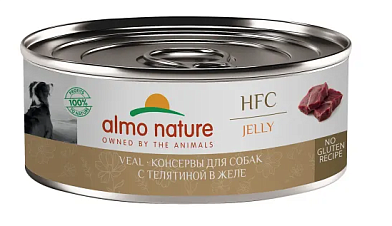 Almo Nature Консервы для собак и щенков с телятиной в желе (HFC, Jelly, Veal)